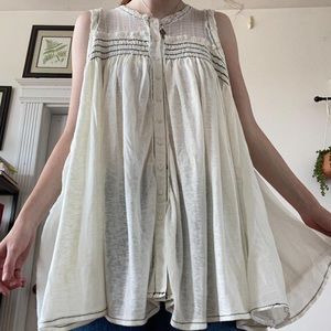 white free people tank dress